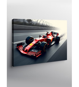 Kanvas Tablo Yarış Pistinde Formula 1 Arabası