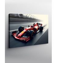 Kanvas Tablo Yarış Pistinde Formula 1 Arabası