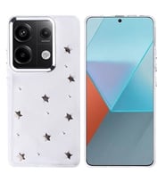 Coverzone Xiaomi Redmi Note 13 Pro 4G ile uyumlu K?l?f Airbag K�?eli 2mm Kamera �?k?nt? Korumal? Simli ?effaf Bask?l? Z-Kutup Kapak Y?ld?z