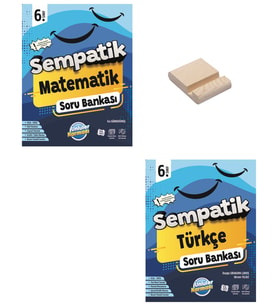 6. Sınıf Sempatik Matematik ve Türkçe Soru Bankası + Telefon Standı