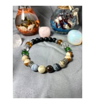 Unisex - Jade, Akik, Kalsedon, Oniks Doğal Taşlı Çok Şık Bileklik  Handmade
