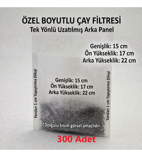 300 Adet Endüstriyel Demlik İçi Çay Filtresi Körüklü Kapaklı Çay Süzgeci Boş Demlik Poşeti Bonesi 15x22 cm Bitki Kış Çay Demleme