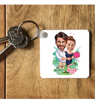 Kişiye Özel Egzotik Aşıklar Karikatürlü Anahtarlık