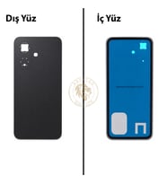 Infinix Smart 10 Siyah Uyumlu Arka Kapak Arka Cam Batarya Pil Kapağı Lazer Kesim Back Cover