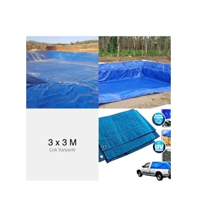 3x3 Su Geçirmez Pvc Ebatlı Branda 3 x 3