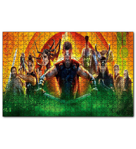 Cakapuzzle  Thor Ragnarok Tüm Kahramanlar  Puzzle Yapboz MDF (Ahşap) (120 Parça)