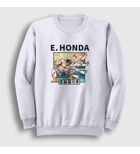 Presmono Unisex Beyaz Honda Oyun Street Fighter Sweatshirt 403961tt