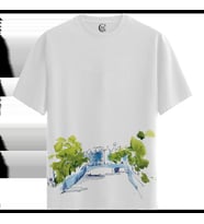 Canal Sketch - %100 Pamuklu Kadın Beyaz Tişört - Premium Quality (Siyah - Beyaz)