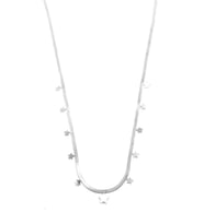 Yıldız Ezme Zincir Kolye - 45cm - Gümüş