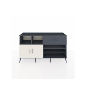 Kronos Konsol 6 Raflı Tek Çekmeceli 2 Kapaklı 176x59x99 Antrasit-Aytaşı/Antrasit