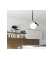 Şık Siyah Sarkıt Avize, Modern Tasarım, Mutfak ve Salon Aydınlatması
