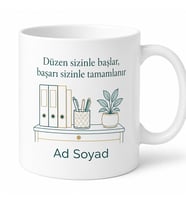 Kişiye Özel Asistan Çalışma Kupası Baskılı Kupa Bardak Hediye