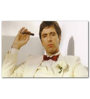 Cakatablo Al Pacino Baba Filmi Beyaz Takım Elbise MDF Tablo