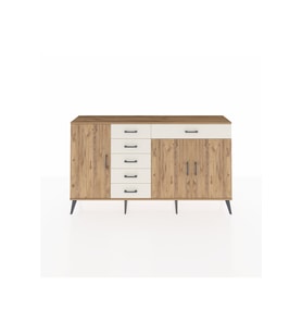 Arges Konsol 3 Raflı 6 Çekmeceli 3 Kapaklı 176x30x99 Çam-Çam/Aytaşı