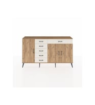 Arges Konsol 3 Raflı 6 Çekmeceli 3 Kapaklı 176x30x99 Çam-Çam/Aytaşı