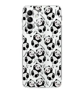 Samsung Galaxy A04s  Kamera korumalı Kapak Panda Tasarımlı  Şeffaf Kılıf