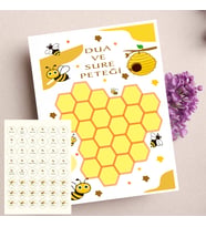 Dua Peteği ve Sticker Seti Çocuklaraa Özel 20x30 cm karton ve 48 adet etiket