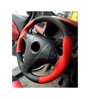 Fiat Linea Uyumlu Direksiyon Kılıfı Dikmeli İki Renkli Kırmızı Siyah