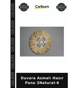 Özel Üretim Duvar Dekor Doğal Salon Süsü Duvara Asmalı Hasır Pano 3Natural-6