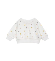 Organik Beyaz Kız Bebek Sweatshirt