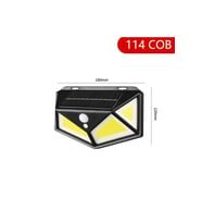 Konyax Hareket Sensörlü Bahçe Lambası 114 Led 3 Mod