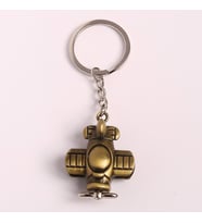 BRONZ UÇAK FİGÜRLÜ METAL ANAHTARLIK-ANAH257