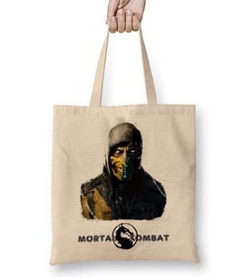 Mortal Kombat Scorpion and Sub Zero Bez Çanta Uzun Saplı