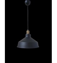 Rys Retro Metal Siyah Dekoratif Eskitme Duylu Kafe Siyah İçi Siyah Mutfak Avize Çap:30 cm (Burnt Olive)
