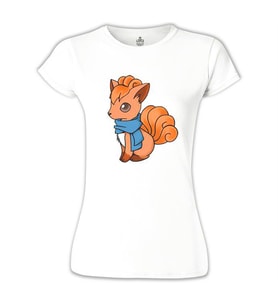Pokemon Go - Vulpix Beyaz Bayan Tshirt