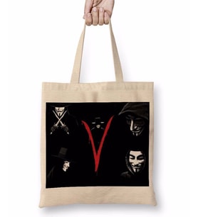 V For Vendetta Blood in V Bez Çanta Uzun Saplı