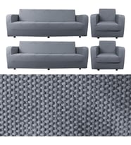 Balpeteği 3+3+1+1 lastikli kanepe örtüsü lastikli koltuk örtüsü koltuk kılıfı takımı koyu gri 180 x 230