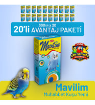 Mavilim Muhabbet Kuşu Yemi - 20 Adet