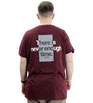 Mode XL Büyük Beden Baskılı Erkek T-Shirt Bisiklet Yaka TIME U24036 Mürdüm