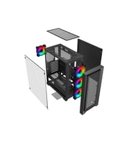 POWERBOOST 650W 80+ BRONZE PB-P705B 4-ARGB Fanlı Gaming Mid-Tower PC Kasası