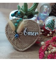 Kalp Şeklinde Söz-Nişan-Nikah-Kına-Bebek Hediyelik Hasır Magnet