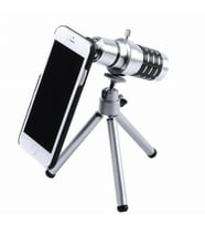 Iphone 5 5S - Iphone 4 4S Için Alüminyum 14X Optik Zoom Yakından Görüntü Çekme Dürbün