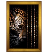 Hayvanlar Temalı Kanvas Tablo 50 x 70 cm Gold Çerçeve
