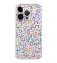 Apple iPhone 14 Pro Max Uyumlu Kamera Korumalı Tıpalı Kapak Hello Kitty Tasarımlı ŞeffafKılıf