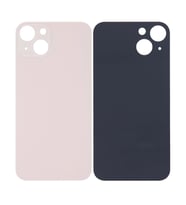 Apple iPhone 13 Uyumlu LOGOLU Arka Pil Batarya Kapağı - LENS HARİÇ (Pembe)