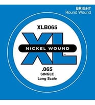 D'Addario XLB065 XL Nickel Wound Bas Gitar Tek Teli ($0.065$ İnç) D/Re Teli Standardı, Pürüzsüz Yüzey Dokusu, Çok Yönlü Kullanım ve Kararlı Akort Performansı