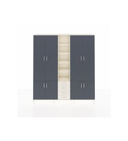 Arges Dolap 17 Raflı 4 Çekmeceli 8 Kapaklı 220x30x243 Aytaşı-Antrasit/Aytaşı