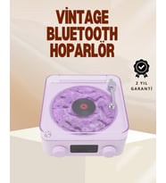 Retro Pikap Hoparlör – Şarjlı Kablosuz Projektör ve Gece Lambası