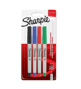 Sharpie Ultra Fine Permanent Markör Standart Renk 4 lü 1985879