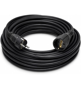 3x2.5mm TTR Topraklı Siyah Kauçuk Seyyar Uzatma Kablosu (10 METRE)