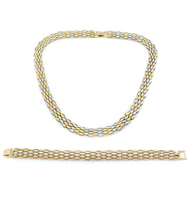 316L Çelik Üç Renkli Kadın Set SET-130 (Sarı)