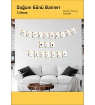 Safari Temalı  İsme Özel Doğum Günü 1 Yaş Banner 3 mt Demonte