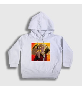 Presmono Unisex Çocuk Beyaz Mary Anime kakegurui Kapüşonlu Sweatshirt 240018tt
