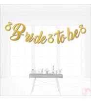 Bride To Be Kaligrafi Banner, Altın