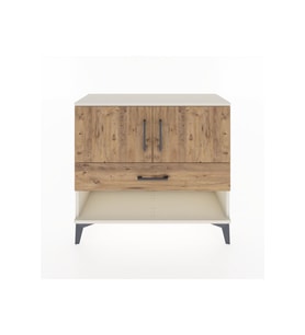 Arges Şifonyer 2 Raflı Tek Çekmeceli 2 Kapaklı 88x30x80 Aytaşı-Çam