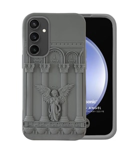 Microsonic Samsung Galaxy S23 FE Kılıf Praying Angel Gri (Gri)
